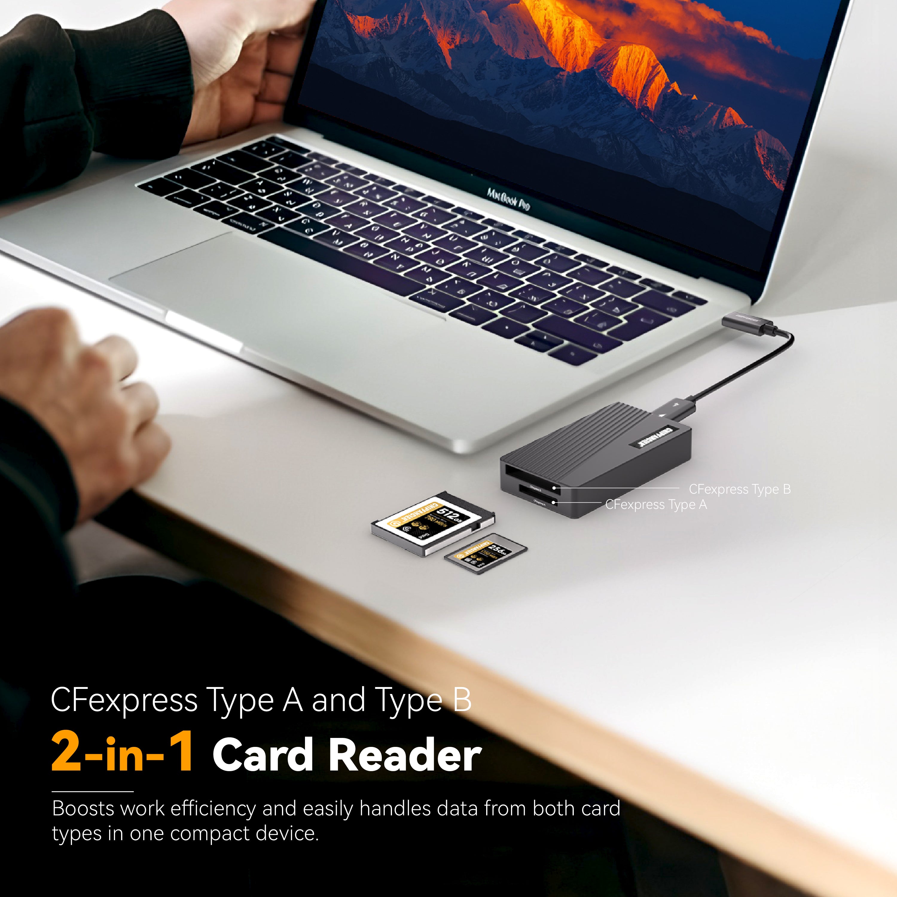 CFexpress Type-A/B 2-in-1 Card Reader USB4 Thunderbolt 3/4